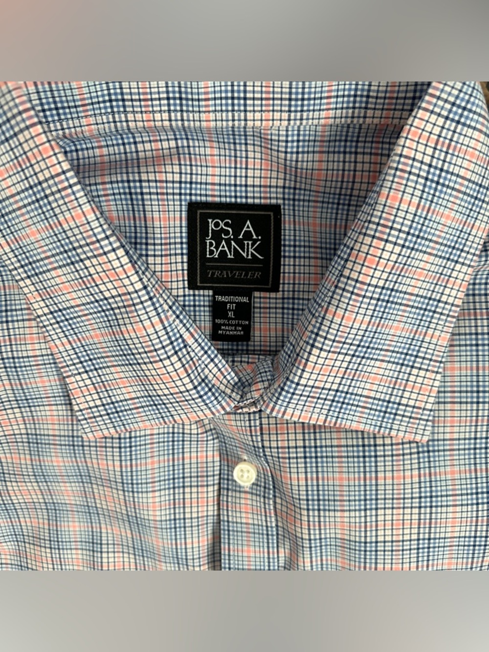 Jos A Bank Traveler Shirt Mens XL long sleeve button down